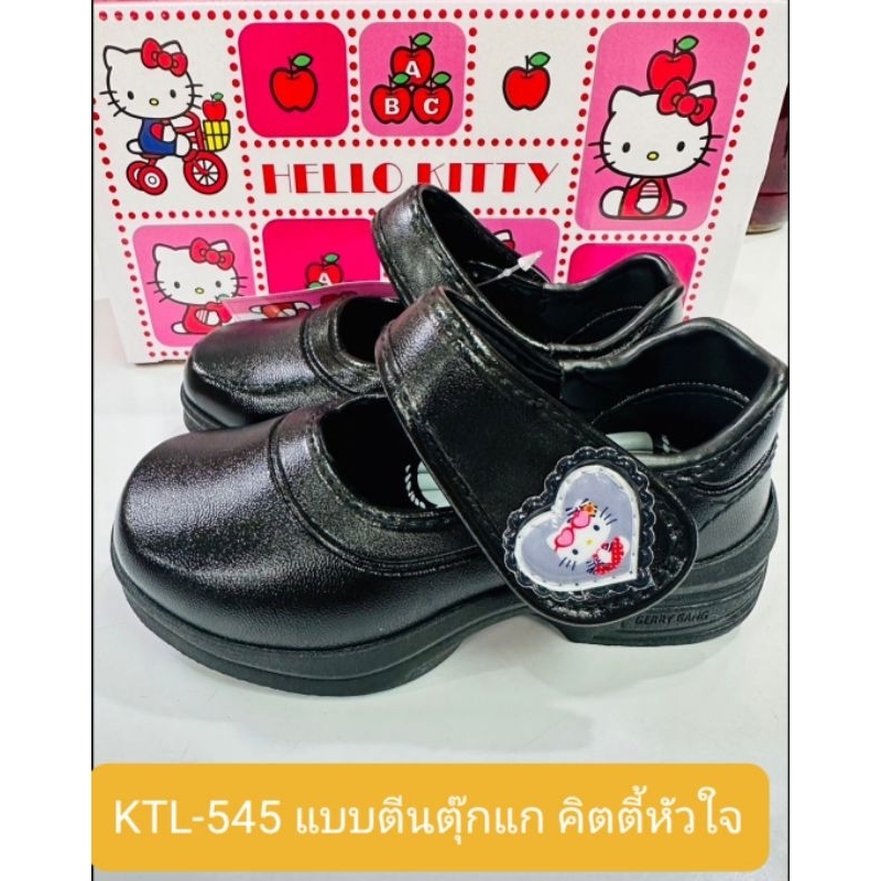 New-รองเท้านักเรียนหญิง Hello Kitty งานสิขสิทธ์แท้ Sanrio《รุ่นแบบตีนตุ๊กแก มีSize25-30》พร้อมส่ง. - รูปที่ 2