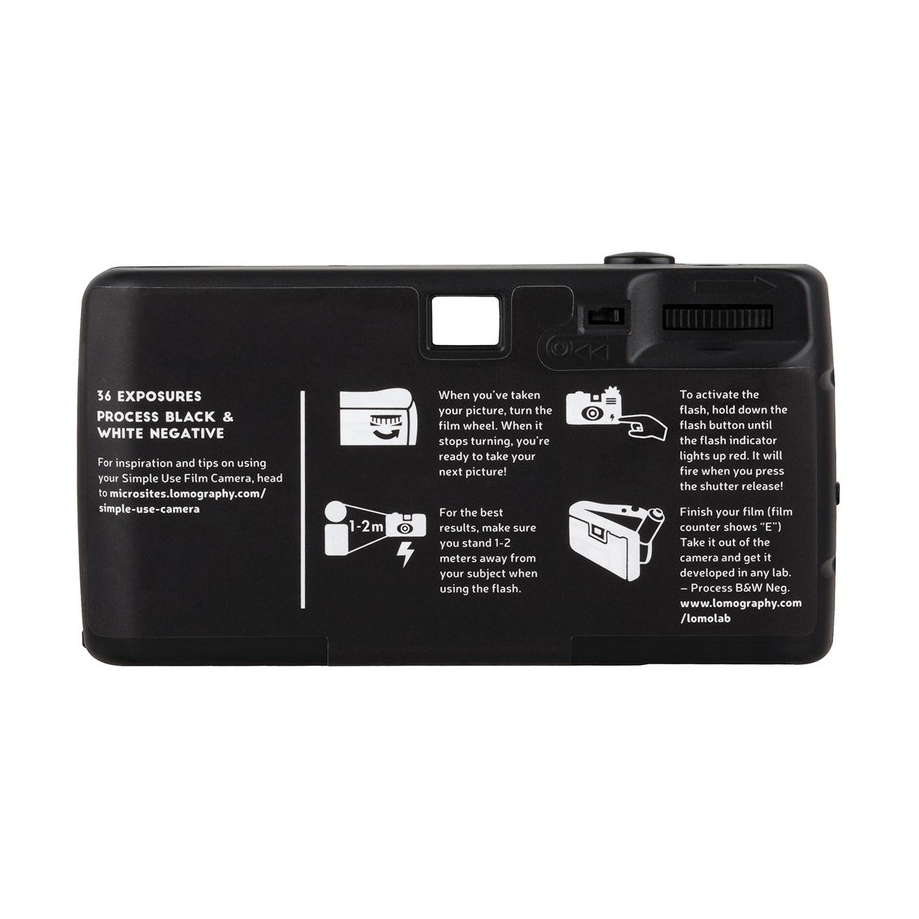 กล้องฟิล์ม Lomography Simple Use Reloadable Film Camera Black and White 35mm กล้องโลโม่ lomo