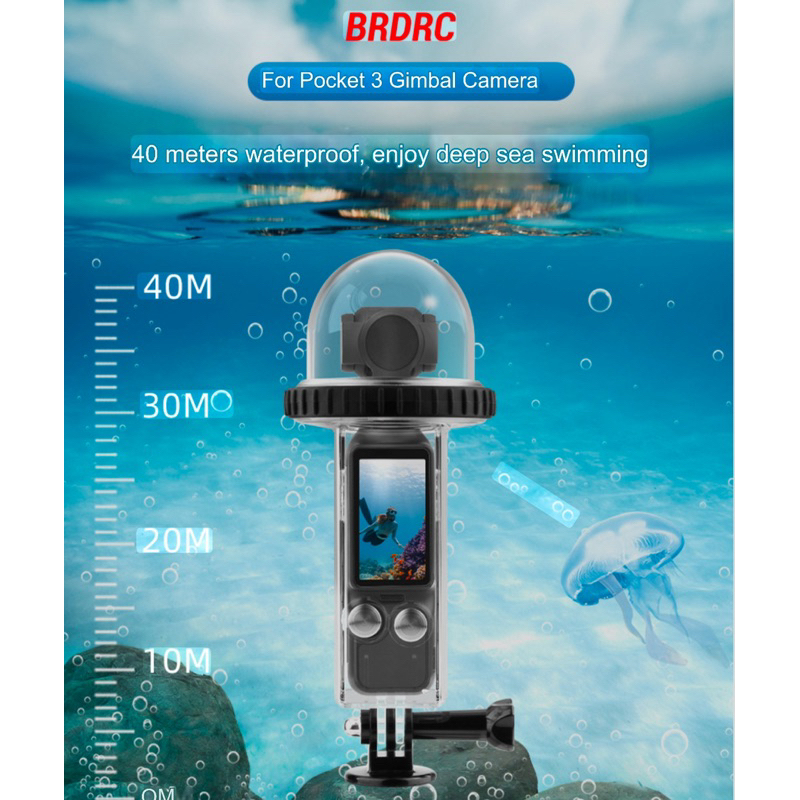 BRDRC เคสกันน้ำ สำหรับ DJI OSMO POCKET3 Housing Waterproof case for DJI OSMO POCKET3 ❗️สำหรับ รุ่น POCKET3  เท่านั้น❗️
