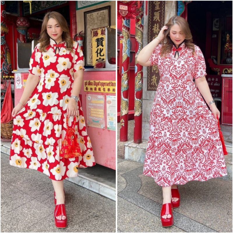 ใหม่.ชุดจีน คอหยดน้ำชายระบายสาวอวบมีเชือกผูกหลังปรับไซส์ได้( หน้าผ้า 44 นิ้ว) อก 36 -44 นิ้ว.ใส่สวย เป็นผ้าไหมอิตาลี. - รูปที่ 7