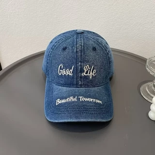 หมวกแก๊ปเบสบอลผ้ายีนส์ ปักGood Life มี 3 สี
