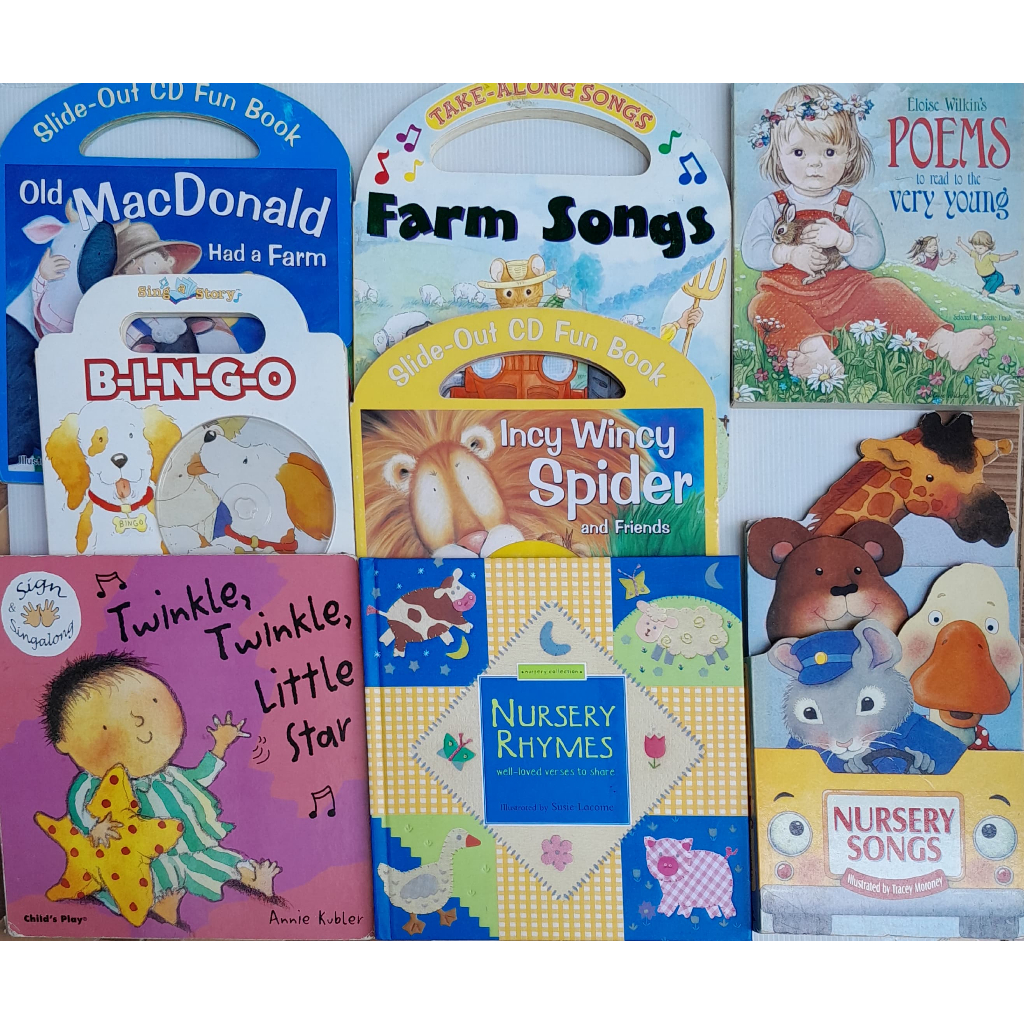 3-9 Rhymes, songs, poems Board Book หนังสือมือสอง บอร์ดบุ๊ค