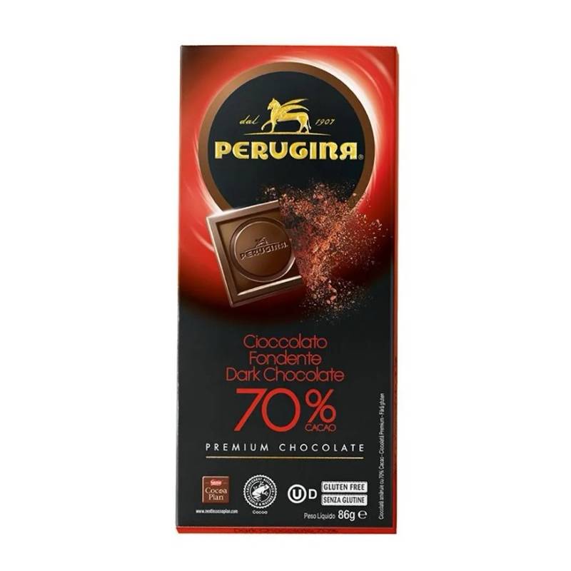 PERUGINA CACAO70% EXTRA DARK 85% 86g. เปรูจิน่าดาร์คคาเคา&เอ็กซ์ตร้าดาร์ค PERUGINA BACI DARK CHOC/Tr