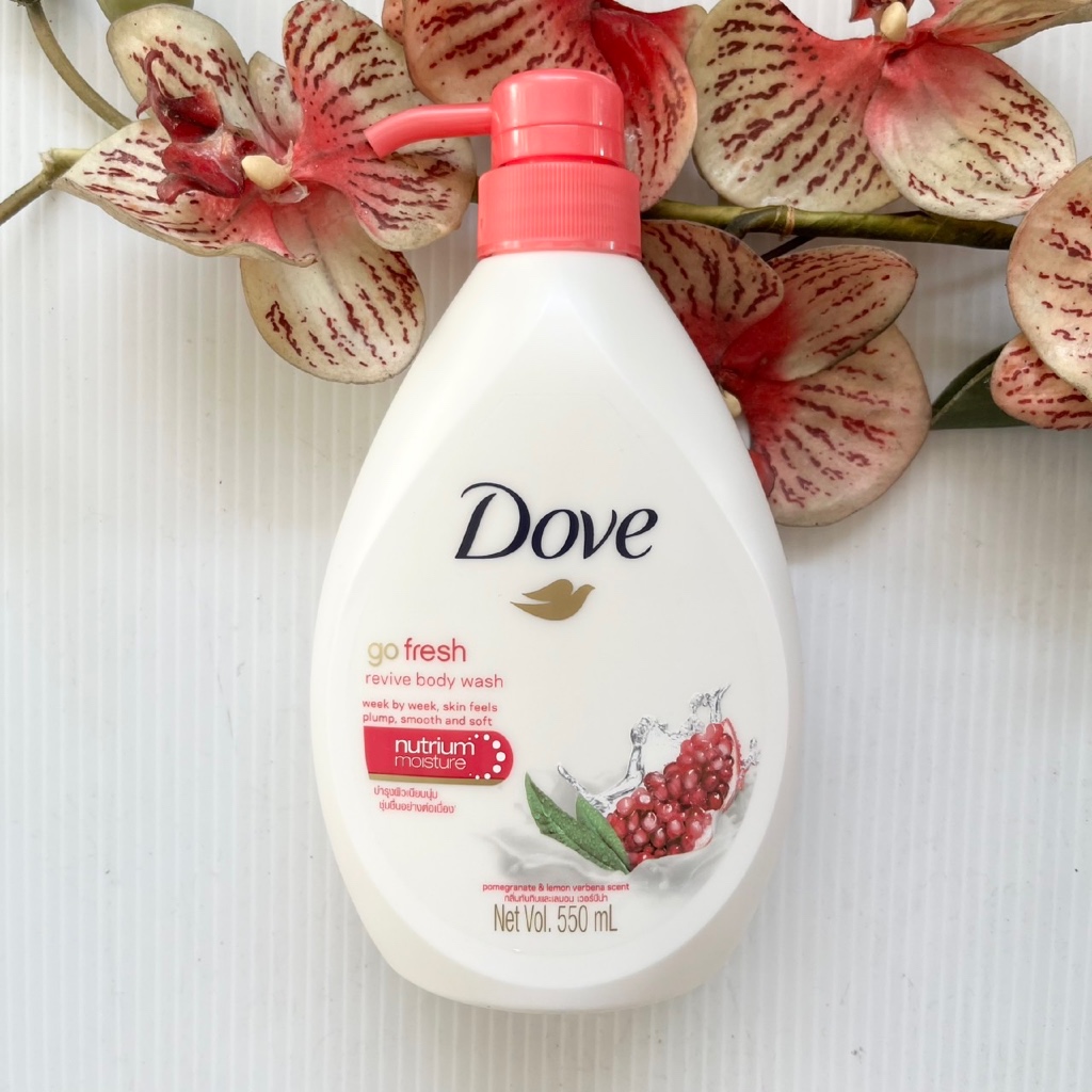 550, 1000 ml. ผลิต 01/25 Dove Revive Body Wash ครีมอาบน้ำ โดฟ ขวดชมพูเข้ม