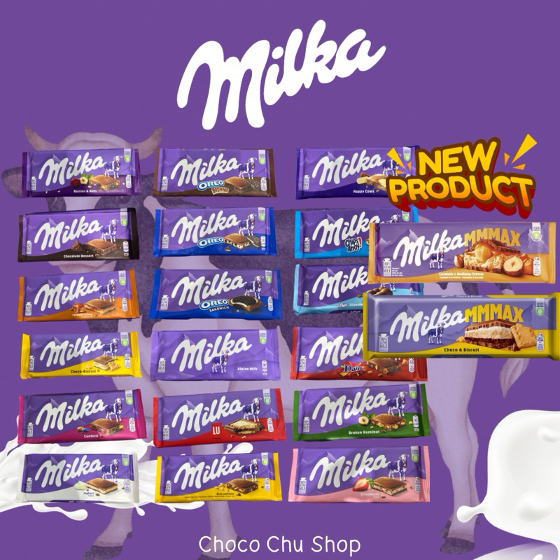 Milka Chocolate Bar 100g & 300g - ช็อกโกแลตนมแท้จากเทือกเขาแอลป์