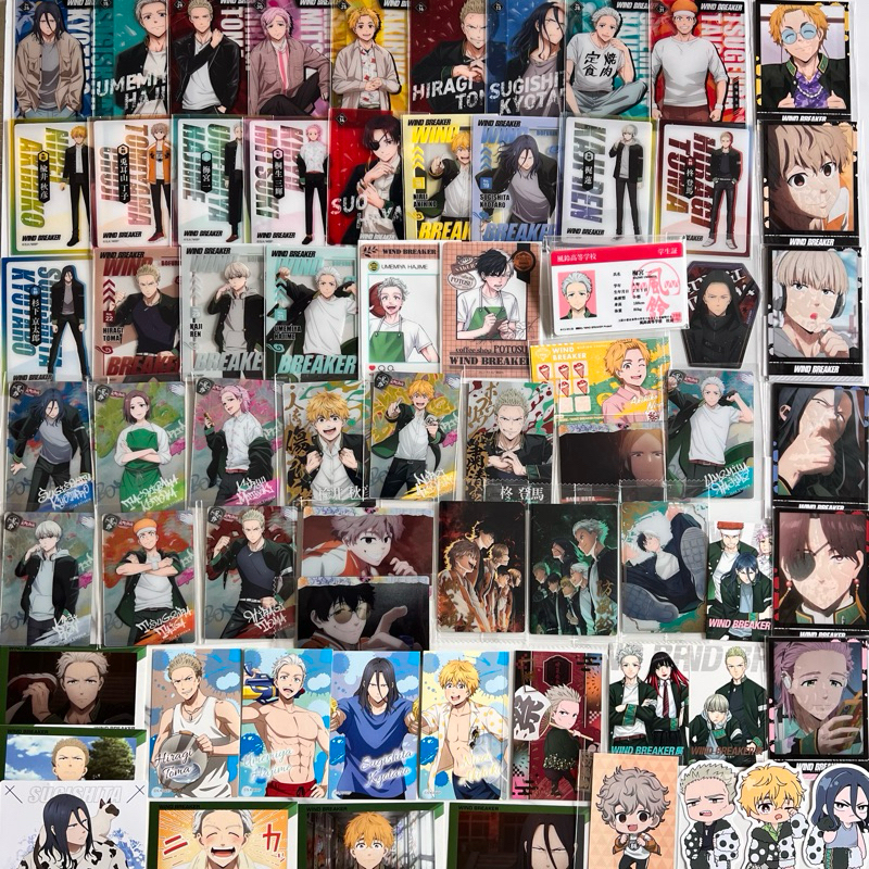 🔥พร้อมส่ง🔥การ์ด สติ๊กเกอร์ Wind Breaker นักเลงลม Bofurin โบฟูริน Card Sticker ของสะสม ลิขสิทธิ์แท้ญี