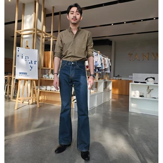 Golden Zebra Jeans กางเกงยีนส์ชายขาม้าเอวสูงสีสนิมเขียว สีดำซุปเปอร์แบล็ค #229GR ฟ้าฟอกด่าง สนิมพ่นด่าง วิสกี้สโนว์
