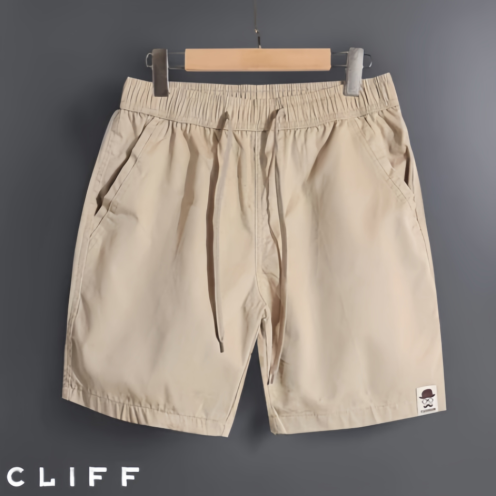 CLIFF กางเกงขาสั้นผู้ชาย แบบหลวม เลือกได้หลายสี แมทช์ลุคง่าย มีความยืดหยุ่น