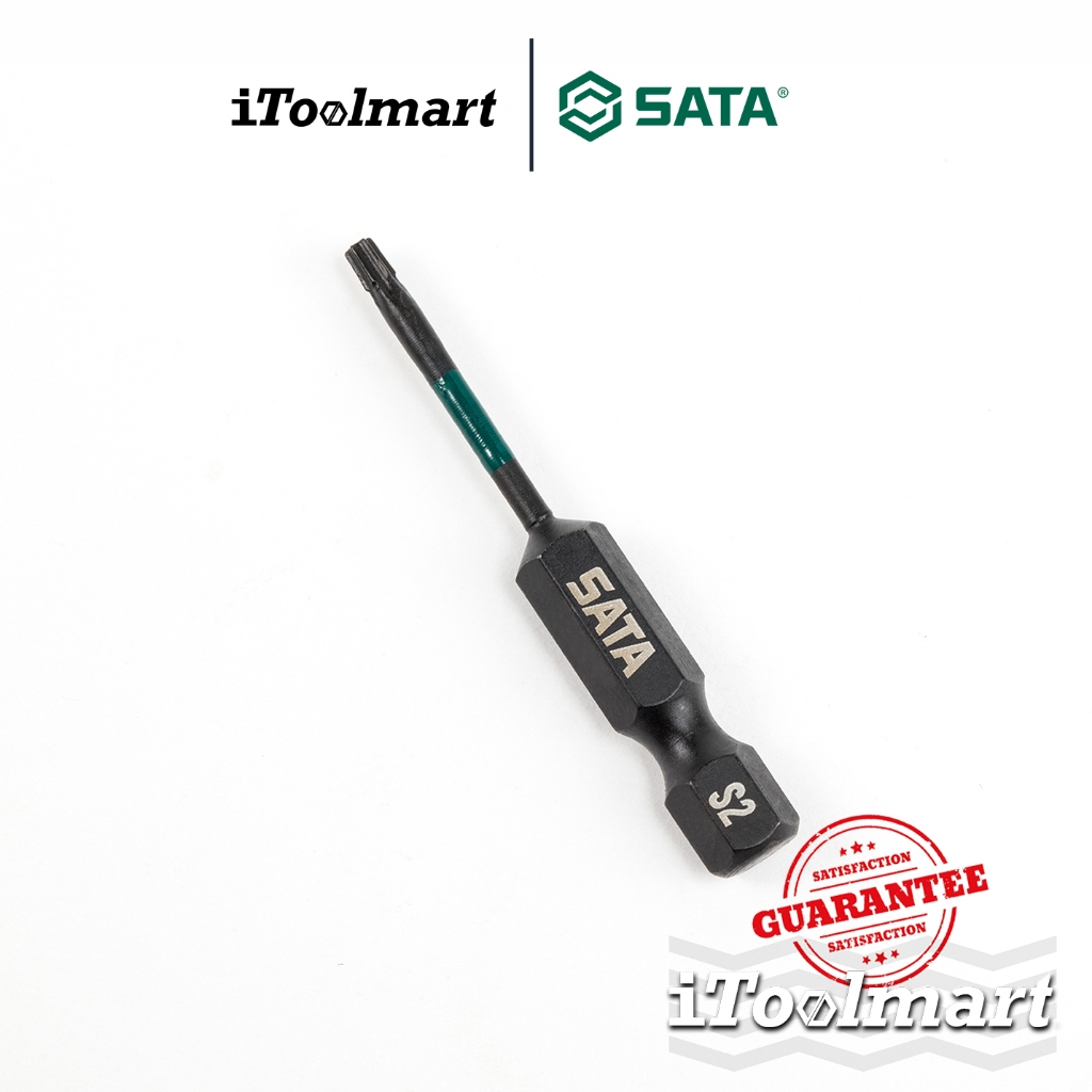 SATA ชุดดอกไขควงทอกซ์กระแทก 1/4 นิ้ว 5973X ขนาด T8-T40 ความยาว 50 mm แพ็ค 10 ชิ้น