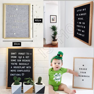 LSM Letter Board 25×25 // 30×40 cm กระดานปักอักษร กระดาน DIY กำมะหยี่ แถมตัวอักษร 2 ชุด
