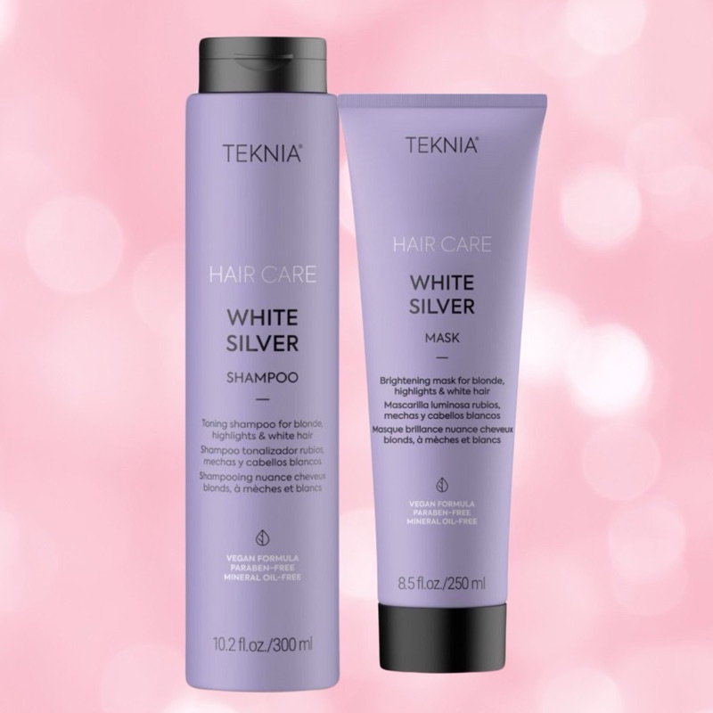 LAKME WHITE SILVER 250 300 ML.แชมพูม่วง และ มาส์กผมม่วง ลดส้ม เหลืองในเส้นผม ให้สีเทา สีหม่น อยู่นาน