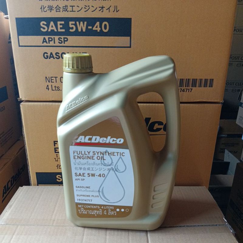 น้ำมันเครื่องAcdelco5W-40สังเคราะห์แท้เบนซิน4ลิตร