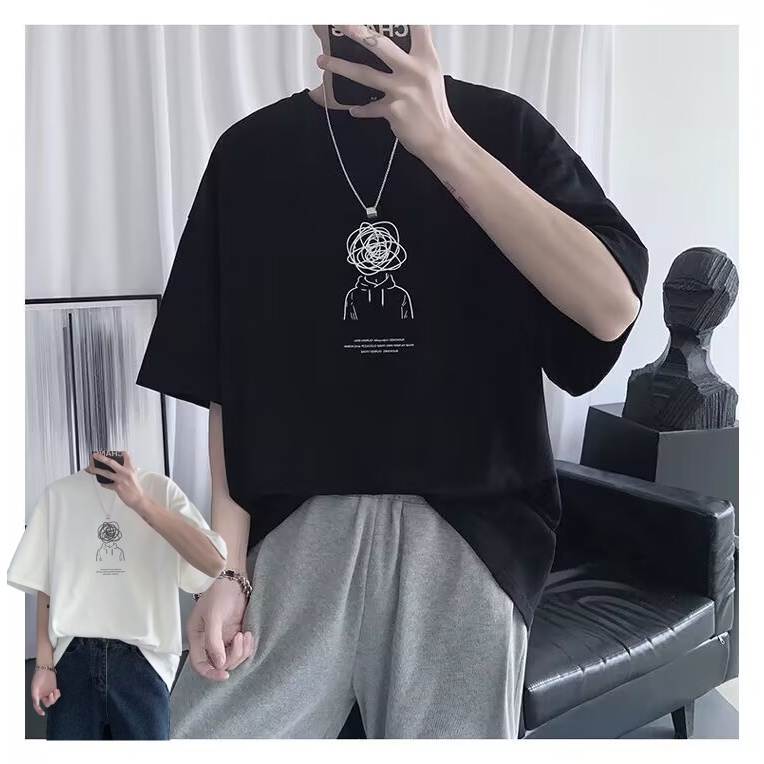 เสื้อยืดคอกลมชาย เรียบง่ายและมีคุณภาพสูง เหมาะสำหรับผู้ชายทุกคน ผ้าเนื้อนุ่ม สวมใส่สบาย