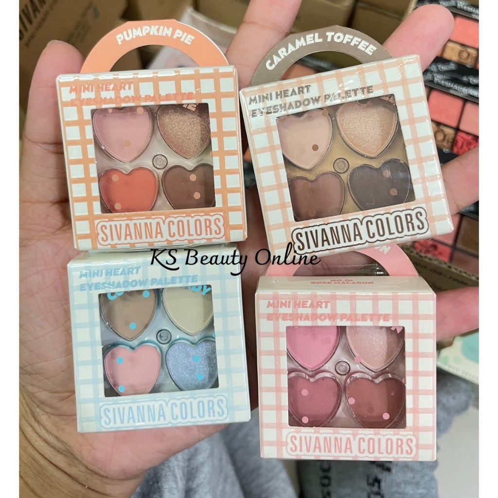 (HF544) อายแชโดว์มินิฮาร์ท ซีเวนน่า Sivanna Colors Mini Heart Eyeshadow Palette