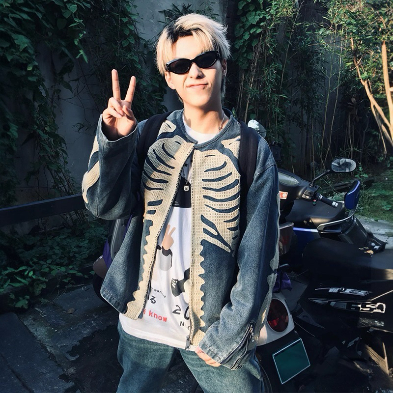 เสื้อแจ็คเก็ตแขนยาว bone jacket kapital