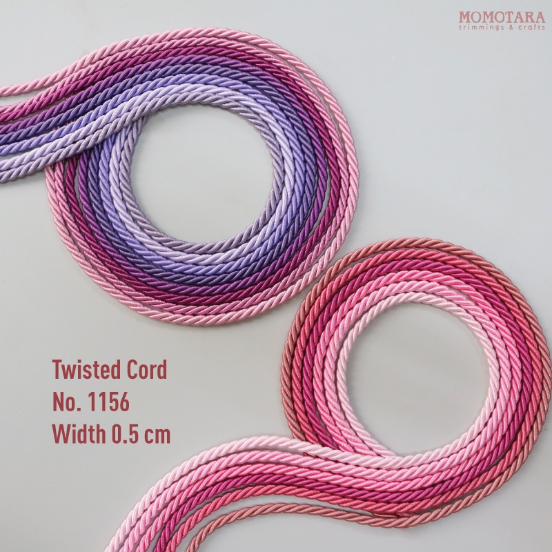 MOMOTARA No.1156 เชือก เชือก Cord เชือกเกลียว Twisted Cord ขนาด 0.5 CM ยาว 18 หลา ชุดที่ 2 - รูปที่ 2