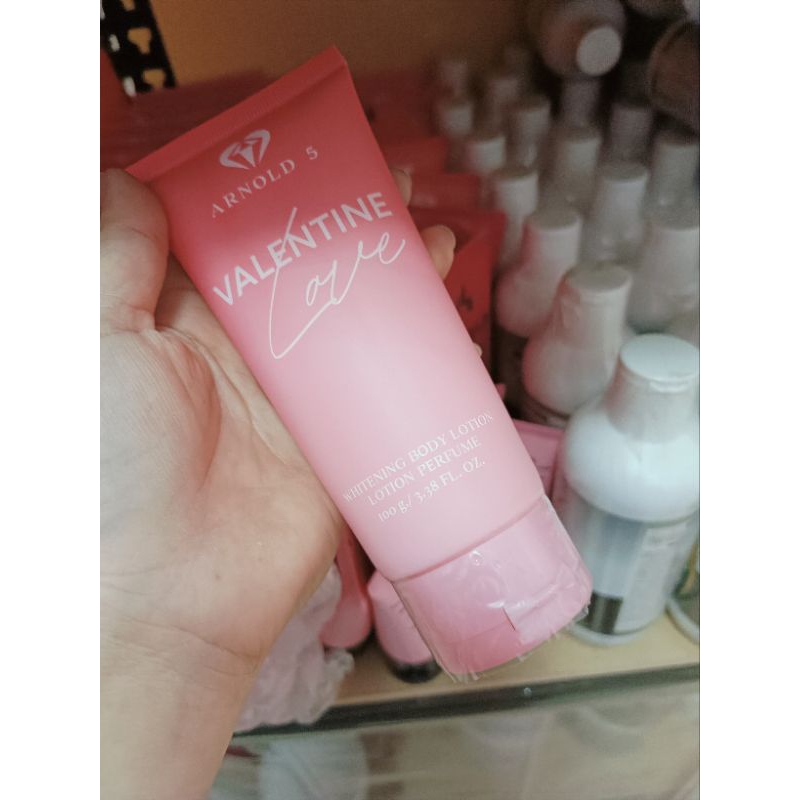 ARNOLD 5 - Valentine ( รุ่น Limited ) ไม่มีกล่อง 100 กรัม 490 กล่องสีชมพู โลชั่นน้ำหอมกลิ่นดั้งเดิม