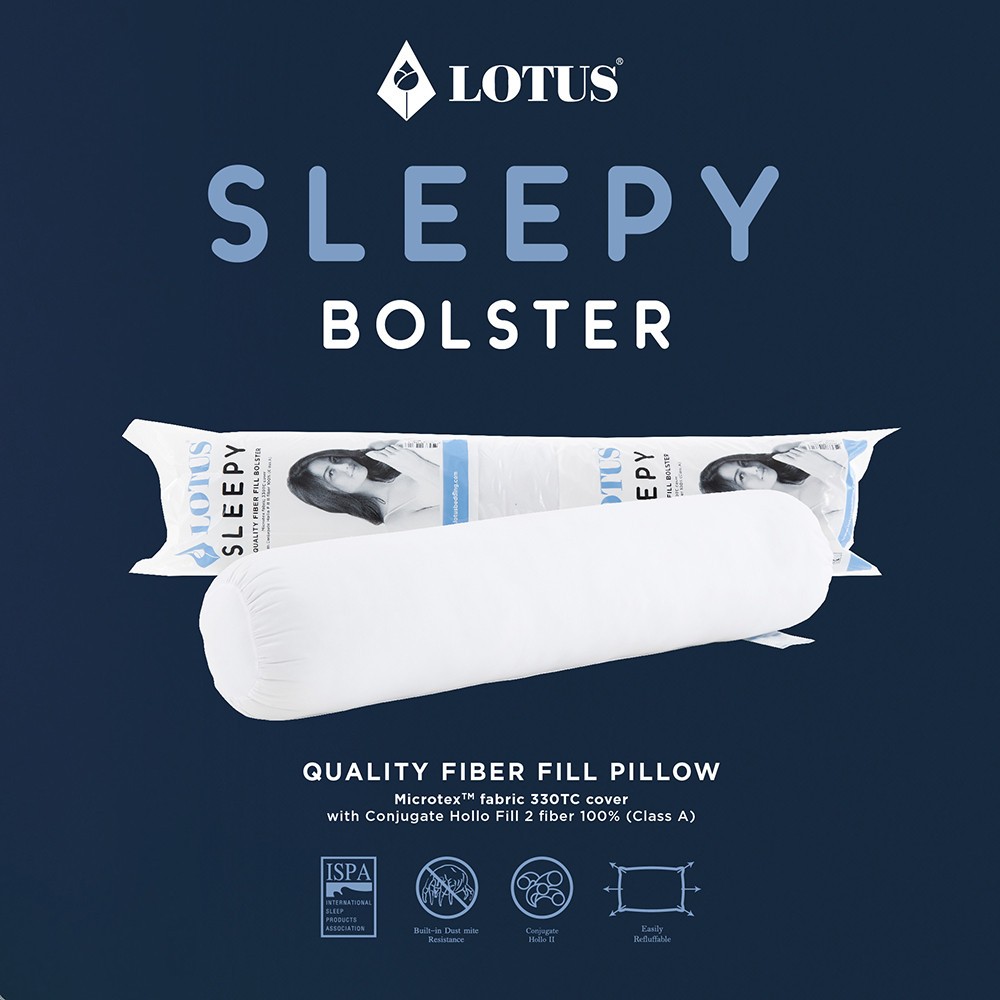 LOTUS หมอนข้างเพื่อสุขภาพ รุ่น Sleepy ป้องกันไรฝุ่น ใยสังเคราะห์