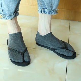 ถุงเท้าแยกนิ้วโป้ง 2นิ้ว ผู้ชาย สำหรับใส่รองเท้าหนีบ ทาบิ พร้อมส่งในไทย ระบายอากาศดี ใส่บาย สไตล์ญี่ปุ่น