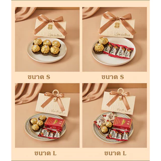 (🇹🇭พร้อมส่ง)กล่องของขวัญ กล่องมงคล ถุงมงคล ผูกโบว์ 3ใบ/แพ็ค กล่องแข็ง วันเกิด/วันครบรอบ/แต่งงาน ส่งไว