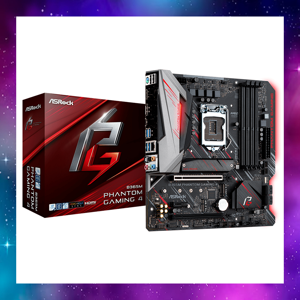 MAINBOARD (เมนบอร์ด) 1151 ASROCK B365M PHANTOM GAMING 4 GEN8-9 ใช้งานปกติ