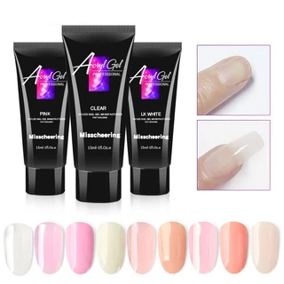 Nail.Girl 13ชิ้น ชุดต่อเล็บ โพลีเจล ชุดทําเล็บเจล อุปกรณ์ทําเล็บ DIY ต่อเล็บpvc ตกแต่งเล็บด้วยหลอด UV ต่อเล็บ 15 สี