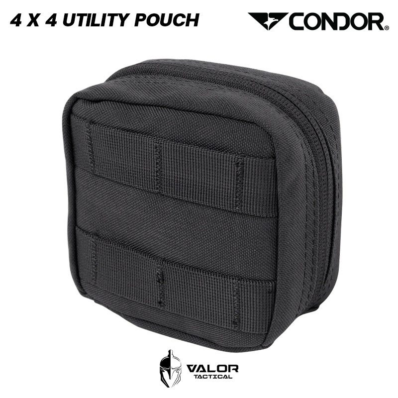 Condor - 4x4 Utility Pouch [Black] กระเป๋าอเนกประสงค์ มีห่วงยางยืดและกระเป๋า รองรับ MOLLE กระเป๋าเก็