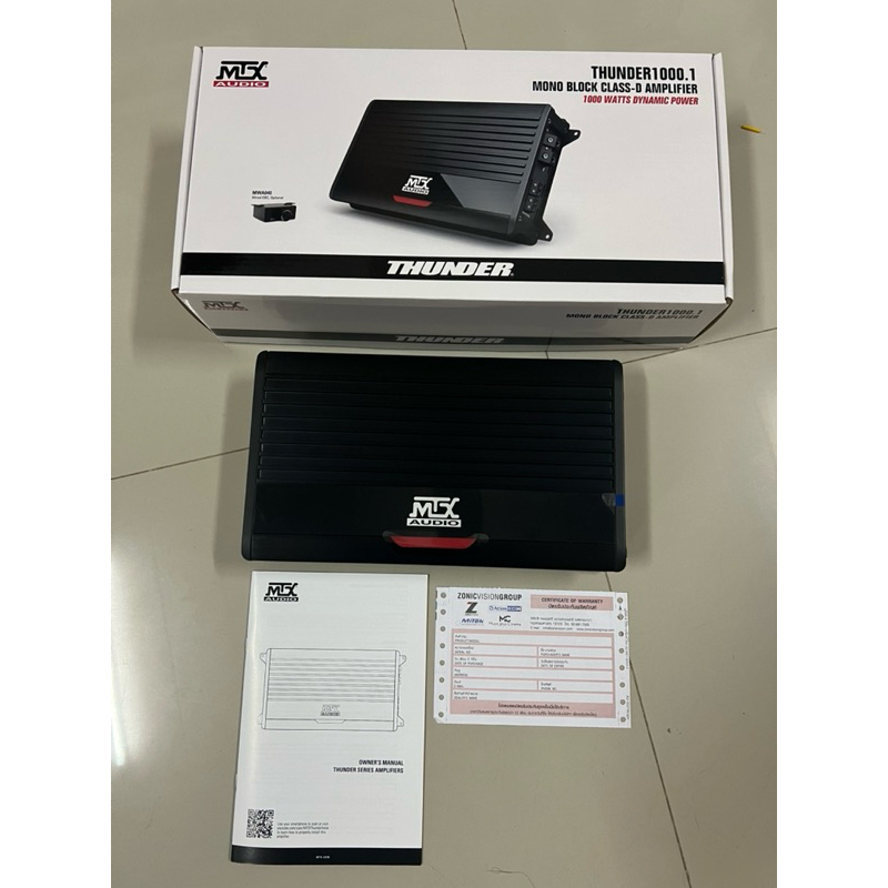 4995บาท 1000.1D ClassDขับเบส ยี่ห้อ MTX รุ่น THUNDER 1000.1 ติดรถยนต์