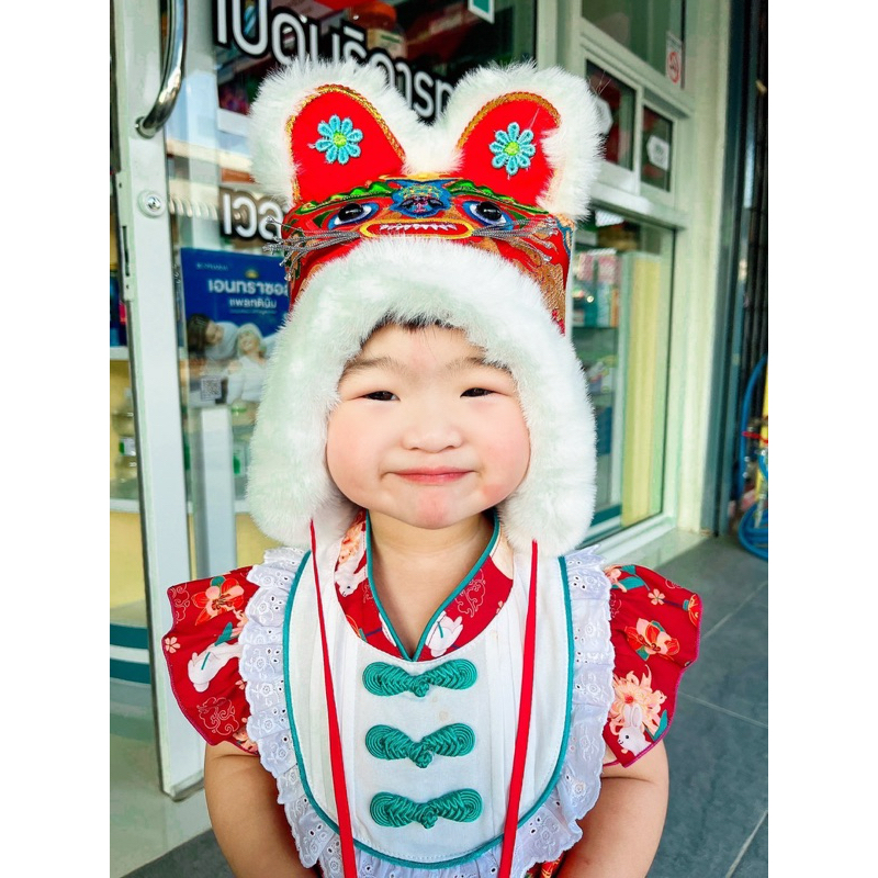 🇹🇭พร้อมส่งจากไทย🇹🇭หมวกสิงโต หมวกมังกร หมวกตรุษจีนเด็ก - รูปที่ 2