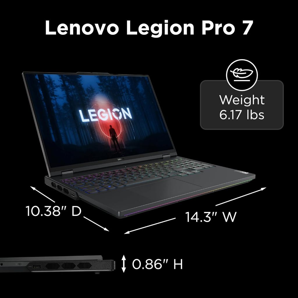 Lenovo Legion Pro 7 Gaming Laptop, NVIDIA® GeForce RTX™ 4080 12GB GDDR6,