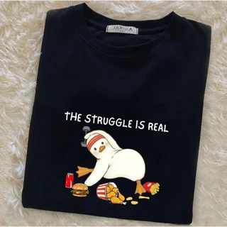 Jarikashop - เสื้อยืดลาย lazy duck( งานป้าย.. Jarika ) ( จ243 )
