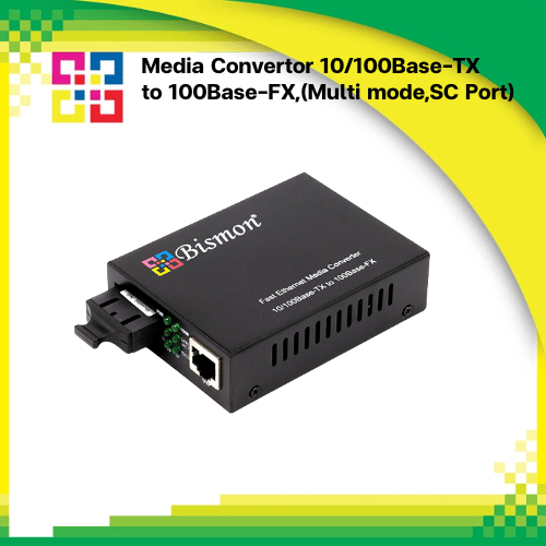 BISMON B1-3305 Media Convertor 10/100Base-TX to 100Base-FX ,(Multi mode,SC Port)