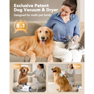 [ประกันศูนย์ไทย] Oneisall Pet Grooming Vacuum Kit 8 in 1 ตัดขนแมว เครื่องดูดขนแมว ไดร์เป่าขนสุนัข ขนาด2.5L รุ่น BM1