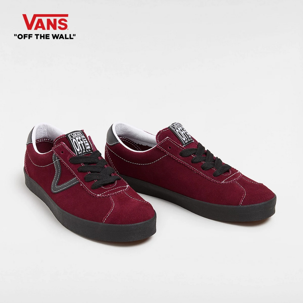 VANS SPORT LOW - SUEDE PORT/BLACK รองเท้า รองเท้าผ้าใบ ชาย หญิง