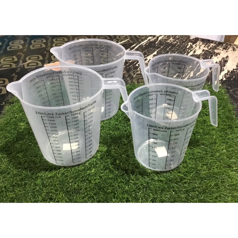 ถ้วยตวง เหยือกตวง พลาสติกใส ขนาดเล็ก1000cm/1000g/800gและ ขนาดใหญ1500cm/1500g/1300g