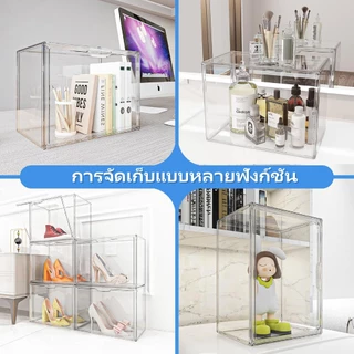 ตู้เก็บของใช้ในบ้าน เก็บกระเป๋า กล่องโชว์โปร่งใสสุดหรู กล่องโชว์กระเป๋า ชั้นวางของ กันฝุ่น กล่องเก็บของ
