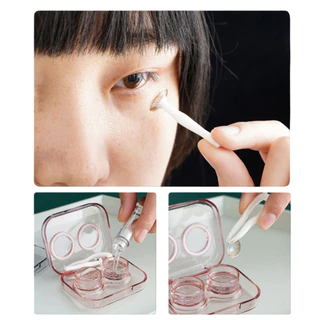 Simple Health ตลับคอนแทคเลนส์ กล่องใส่คอนแทคเลนส์ Contact lens Box Set พร้อมอุปกรณ์ ใช้งานง่าย