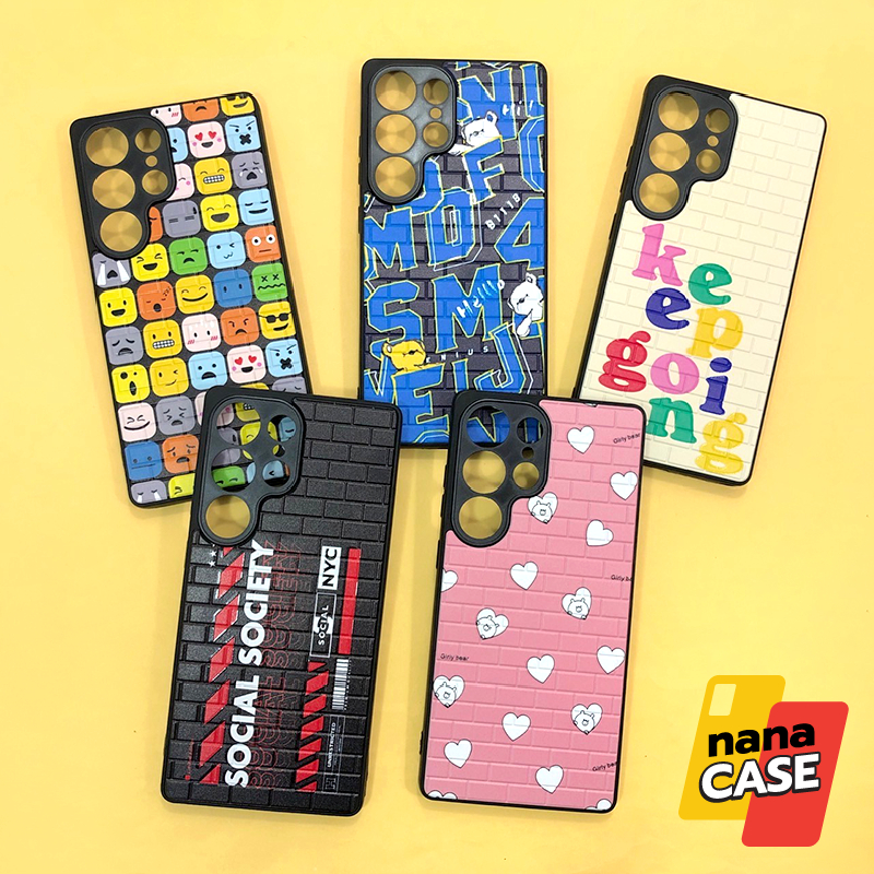 เคสวีโว่ V40 Y19s Y200 / Infinix Smart9 ขอบดำกันเลนส์กล้อง พื้นลายอิฐ พิมพ์ลายการ์ตูนลายเท่