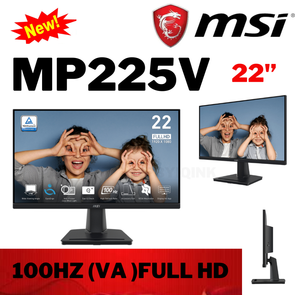 ⚡️🔥ขายดีส่งไว🔥⚡️MSI Monitor Model PRO MP225V 21.45" Color Black 100hz