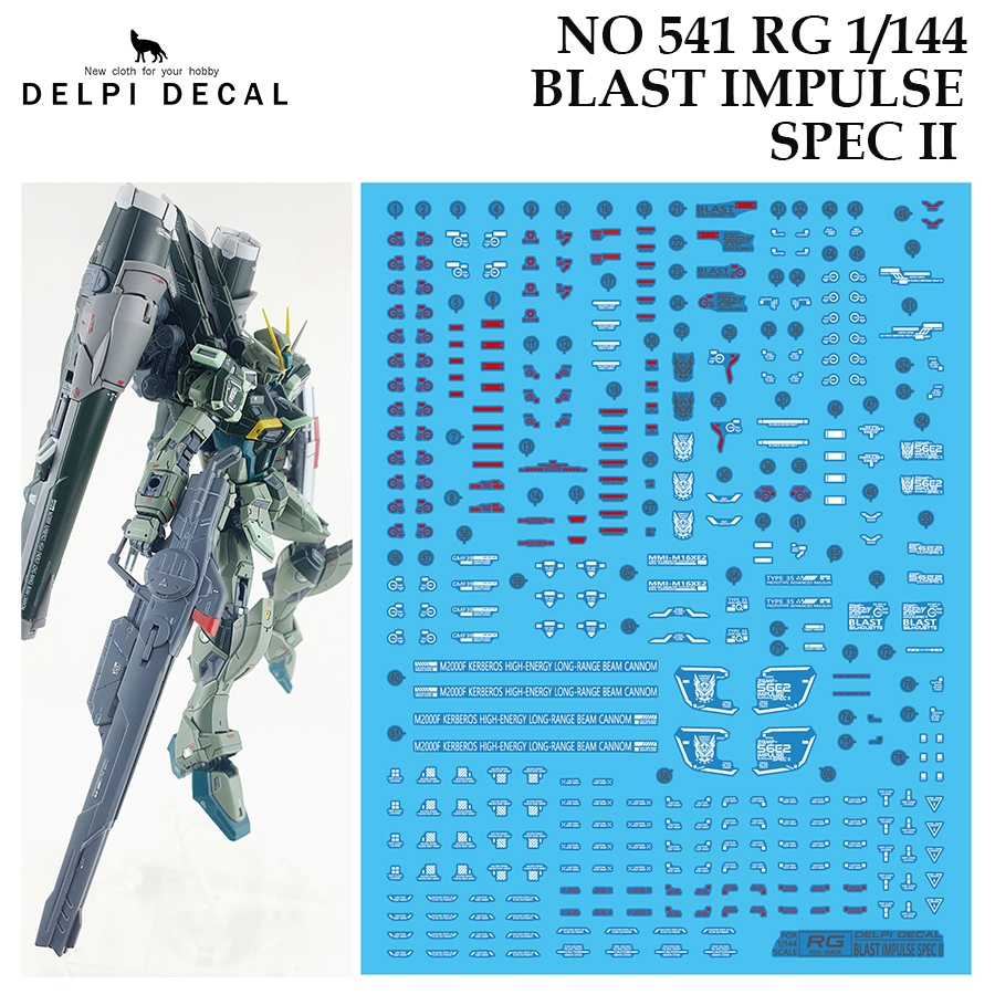 ดีคอลน้ำ [DELPI] 541 RG 1/144 BLAST IMPULSE SPEC II GUNDAM WATER SLIDE DECAL