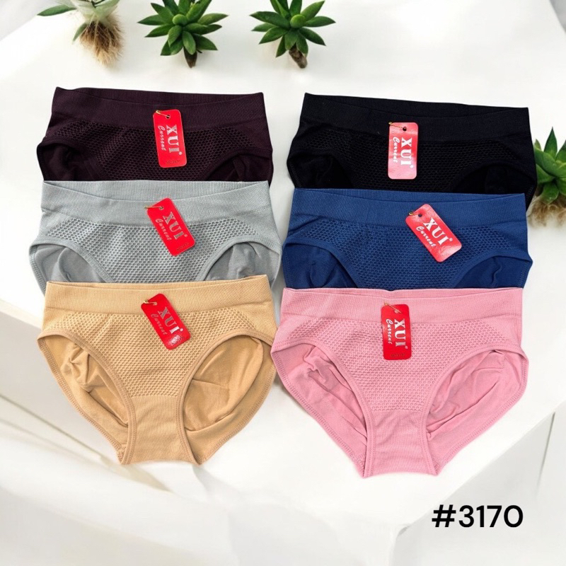 #3170#กางเกงในรังผึ้งเอวต่ำ ไซค์เล็ก ยกกระชับก้น