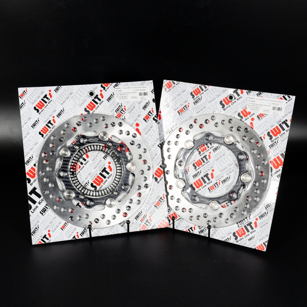 จานเบรคSWITขนาด 220m. 5หมุด  ใส้จานคาร์บอน  PCX160 มีทั้งAbs/Cbs Motorcycle