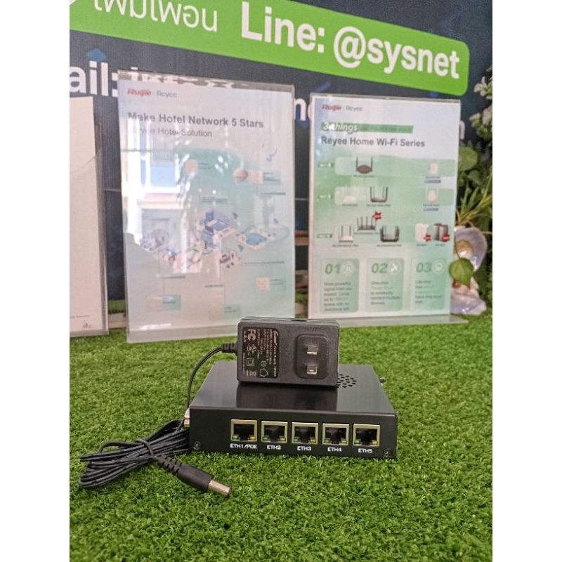 Mikrotik Router RB450Gx4, ROS LV.5 CPU 4 Core 716MHz Ram 1GB, 5 Port Gigabit ,POE