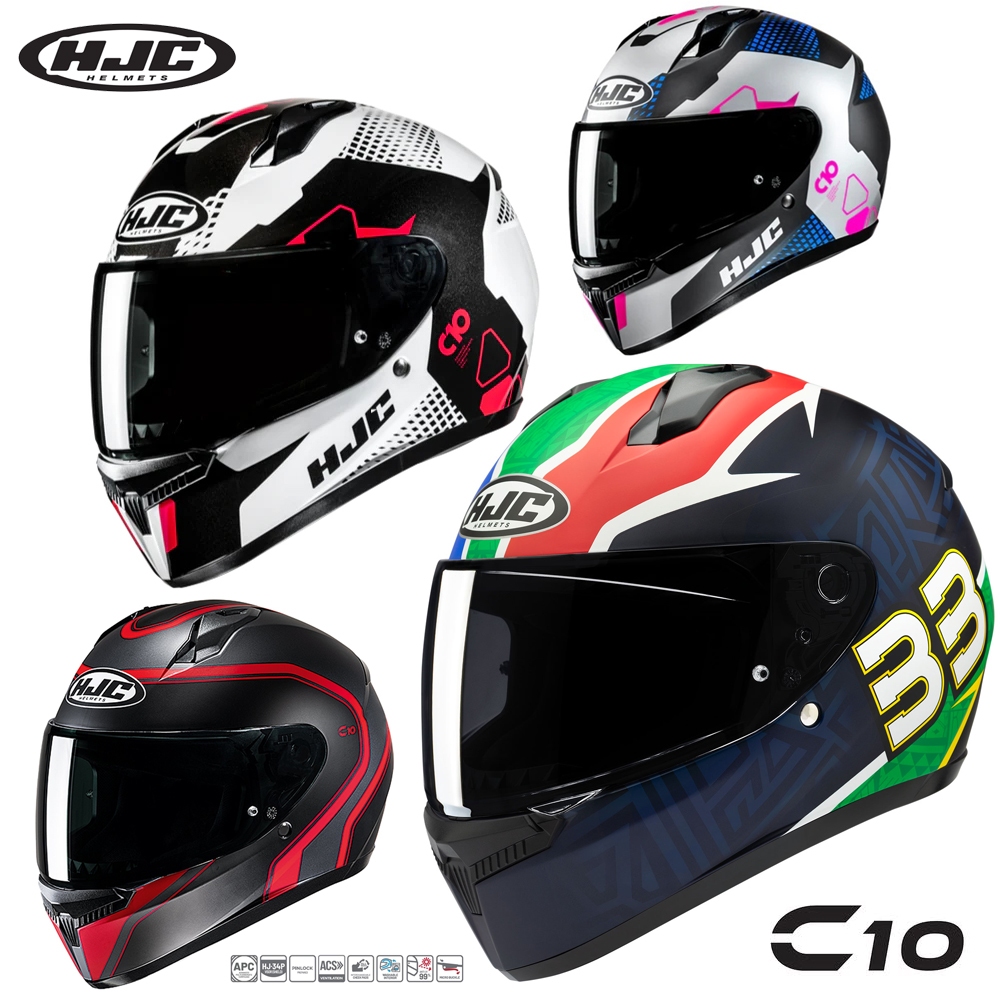 HJC หมวกกันน็อค C10 สายสปอร์ต ชิลด์หน้าใส ชั้นเดียว