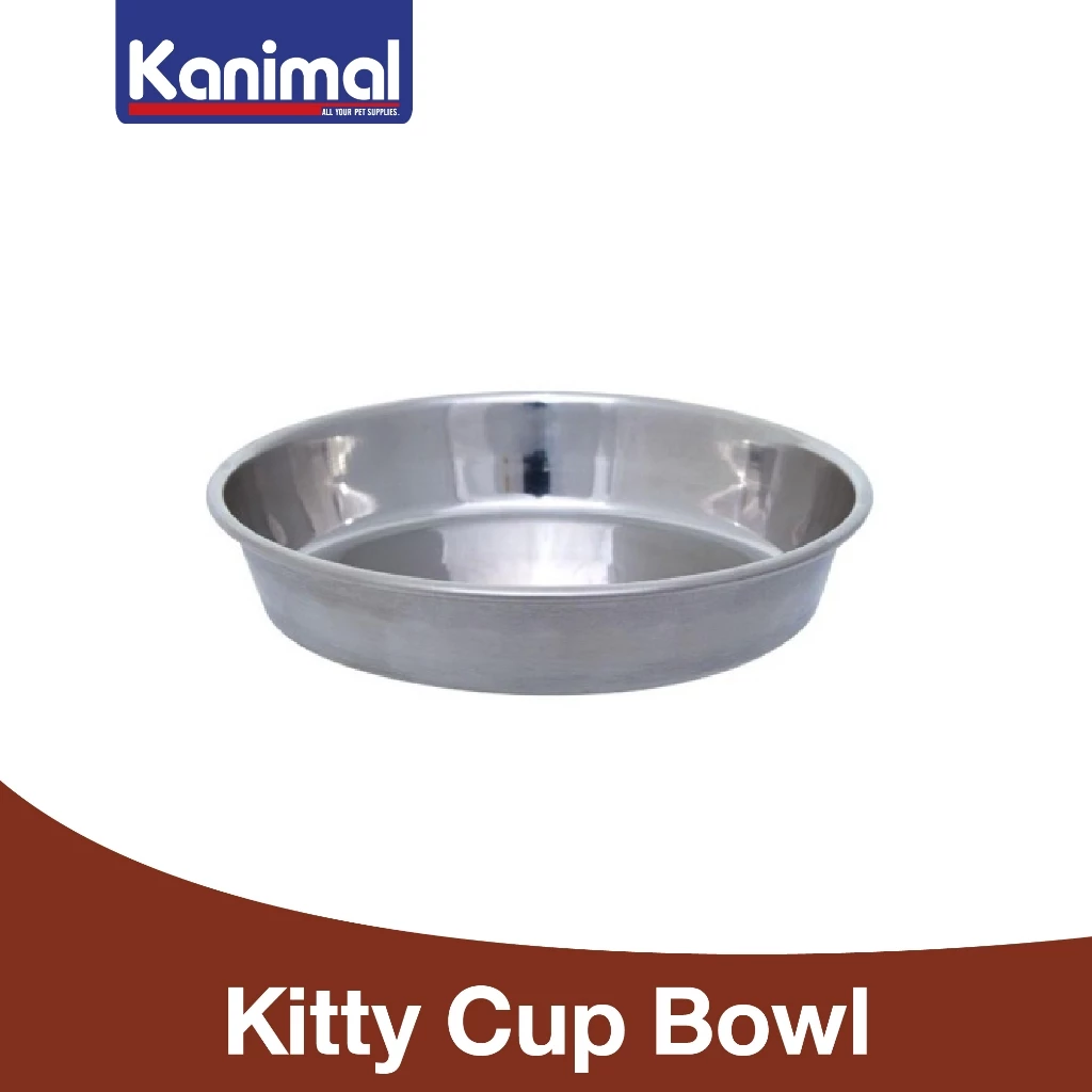 Kanimal Kitty Cup Bowl ชามอาหาร ชามน้ำ ชามสแตนเลส (Size S / Size M)