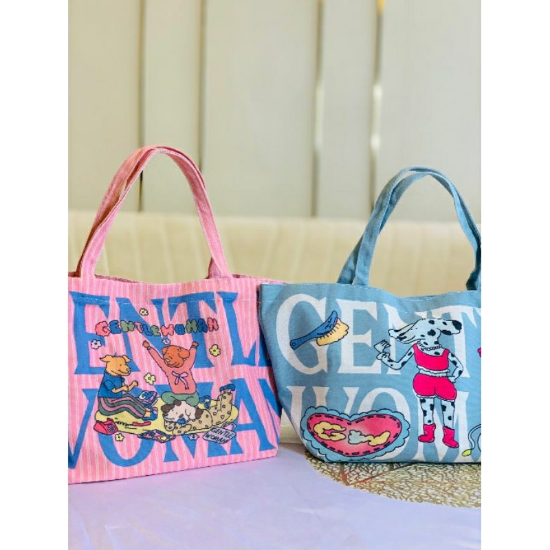 กระเป๋าผ้าแคนวาส GTW คอลใหม่พิมพ์ลายสุดคิ้วววว คุณหนูสุดๆ 
