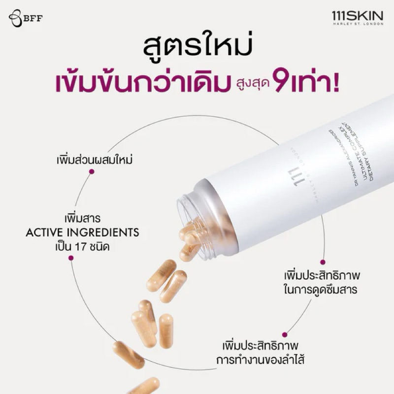 💥เหลือเพียง 3,320 บาท เก็บโค้ดหน้าร้าน+ทักเเชท💥 สูตรใหม่ 111SKIN Nac Y2 Dietary Supplement capsule