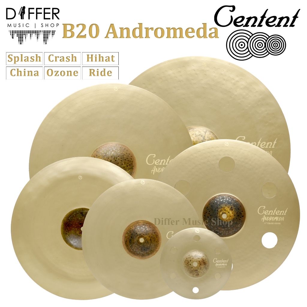 แฉ ฉาบ Centent Cymbals รุ่น Andromeda วัสดุ Bronze B20 มีให้เลือกหลายขนาด Splash,Crash,Hihat,Ride,Ch