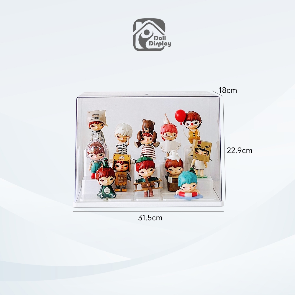 กล่องใส่โมเดล ตู้ใส่โมเดล กล่องใส่ art toy กันฝุ่นวางซ้อนกันได้ ดีไซน์สวยงาม ของแต่งห้อง มีสองสีให้เลือก
