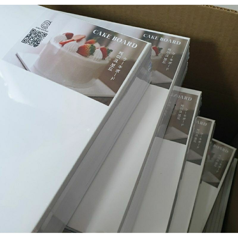 ฐานเค้กขาวคุณภาพดี (ส่งตปท.) 1-3 ปอนด์ (แพ็ค 10 แผ่น)